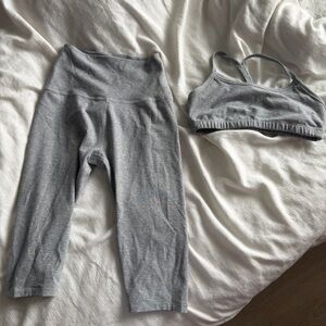 Beyond Yoga Grey Capri Set